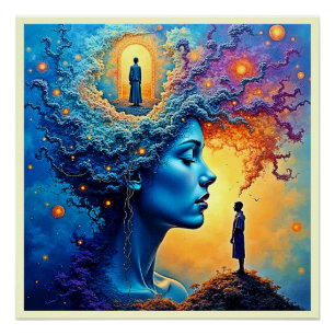 Póster Viaje Cósmico Mental