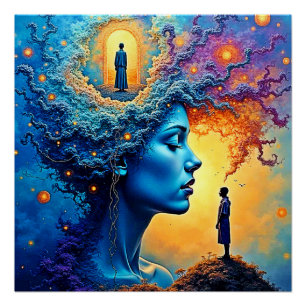 Póster Viaje Cósmico Mental