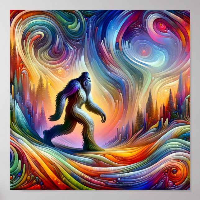 Póster Viaje Cósmico: Viaje Vivid de Bigfoot (Frente)