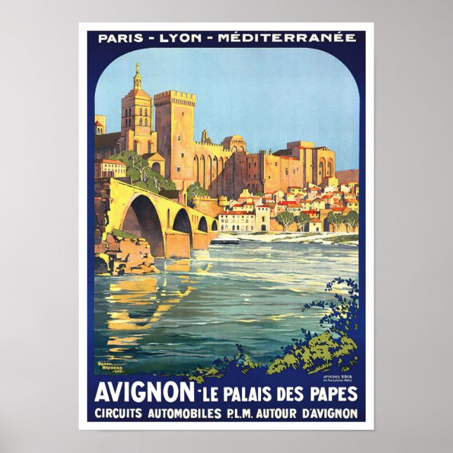 Póster Viaje de Avignon France (Frente)