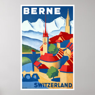 Póster Viaje de Berna Suiza