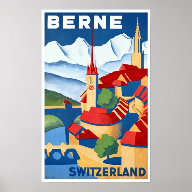 Póster Viaje de Berna Suiza (Frente)
