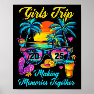 Póster Viaje de chicas 2025 Creando recuerdos Vacación co
