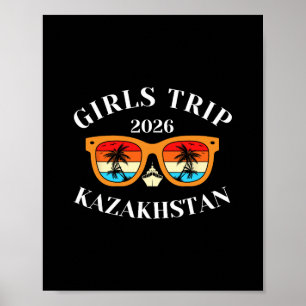 Póster Viaje de chicas 2026 Kazajistán vacaciones de prim