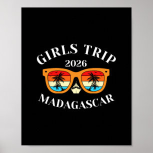 Póster Viaje de chicas 2026 Madagascar Vacaciones de prim