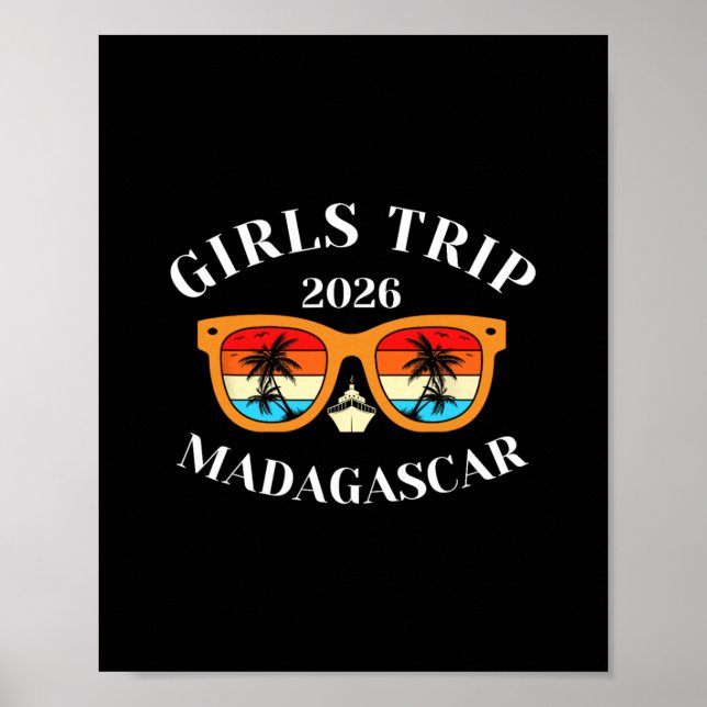 Póster Viaje de chicas 2026 Madagascar Vacaciones de prim (Frente)