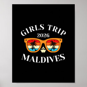 Póster Viaje de chicas 2026 Maldivas vacaciones de primav