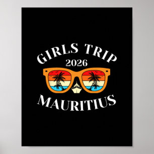 Póster Viaje de chicas 2026 Mauricio vacaciones de primav