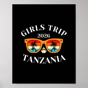 Póster Viaje de chicas 2026 Tanzania vacaciones de primav