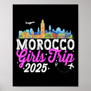 Póster Viaje de chicas a Marruecos vacaciones de verano 2