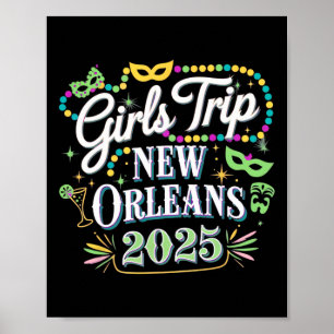 Póster Viaje de chicas a Nueva Orleans 2025 Mardi Gras