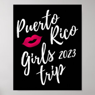 Póster Viaje de chicas a Puerto Rico 2023 Vacaciones de d