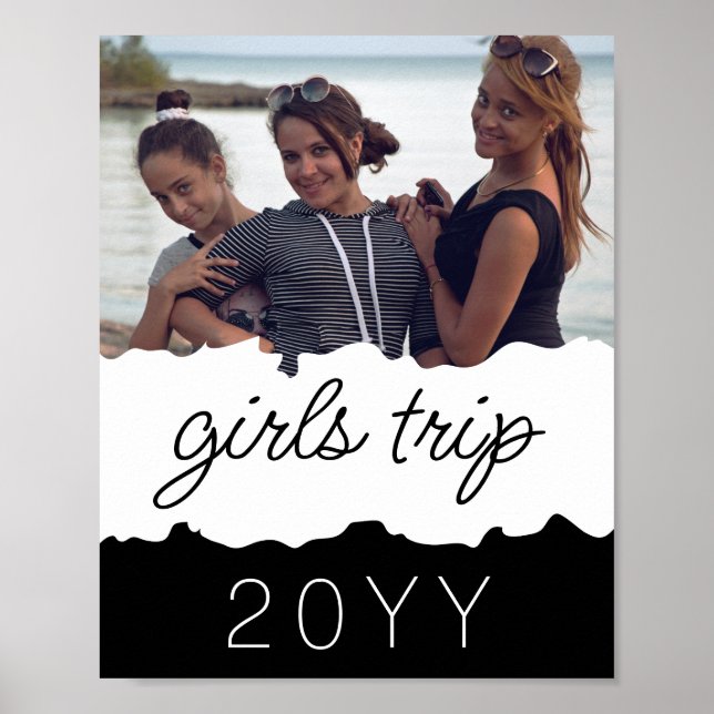 Póster Viaje de Chicas personalizados | Fin de semana de  (Frente)