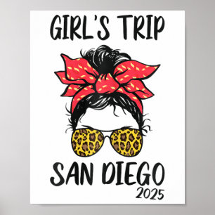 Póster Viaje de Chicas San Diego 2025 Vacaciones Fin de S