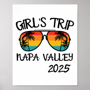 Póster Viaje de chicas Valle de Napa 2025 Vacaciones de v