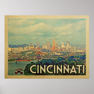 Póster Viaje de Cincinnati Ohio