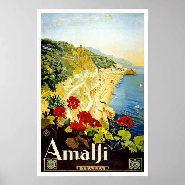 Póster Viaje de cosecha, Amalfi (Frente)