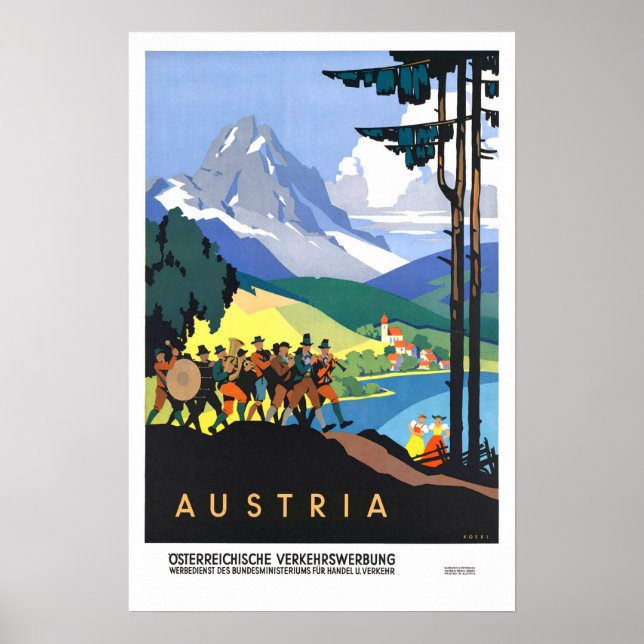 Póster Viaje de cosecha, Austria (Frente)