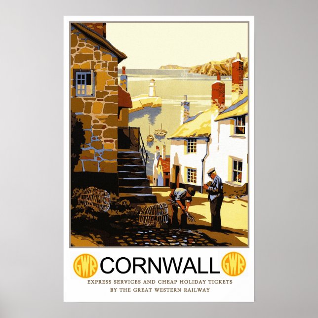 Póster Viaje de cosecha,Cornwall (Frente)