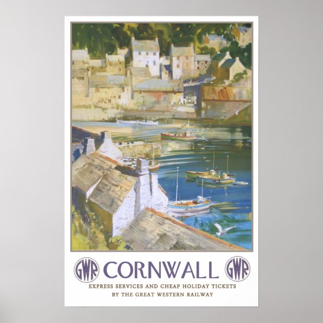 Póster Viaje de cosecha,Cornwall (Frente)
