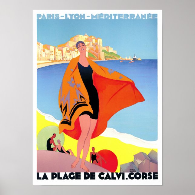 Póster Viaje de cosecha de Calvi France (Frente)