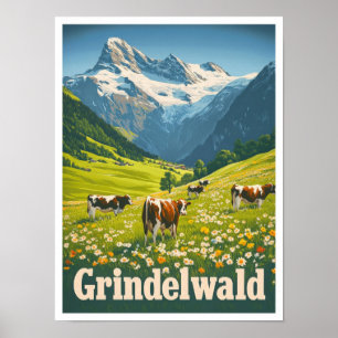 Póster Viaje de cosecha de cosecha de Grindelwald