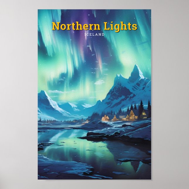 Póster Viaje de cosecha de isleños de luz del norte (Frente)