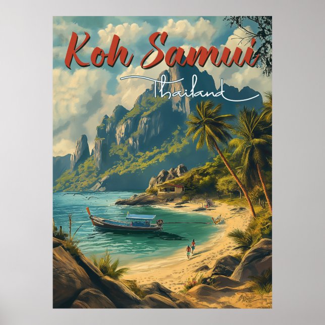 Póster Viaje de cosecha de Koh Samui (Frente)