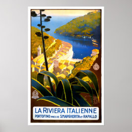 Póster Viaje de cosecha de la Riviera italiana
