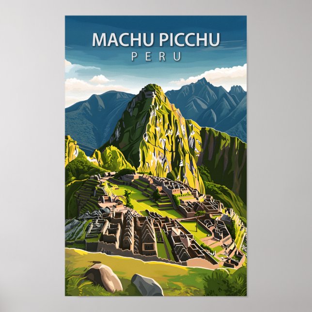 Póster Viaje de cosecha de Machu Picchu Perú (Frente)