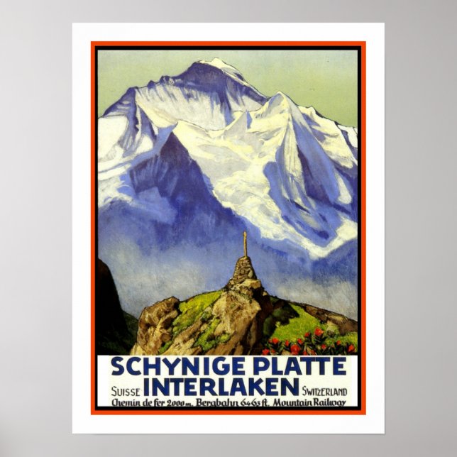 Póster Viaje de cosecha de nata interlaken (Frente)