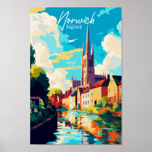 Póster Viaje de cosecha de Norwich England