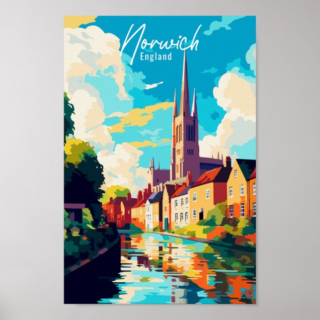 Póster Viaje de cosecha de Norwich England (Frente)