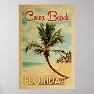 Póster Viaje de cosecha de palma de Cocoa Beach