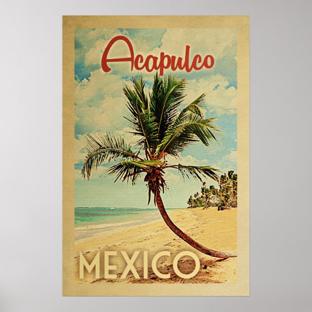 Póster Viaje de cosecha de palmeras de Acapulco (Frente)