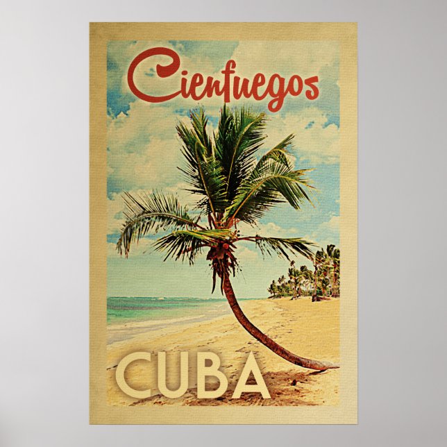 Póster Viaje de cosecha de palmeras de Cienfuegos (Frente)