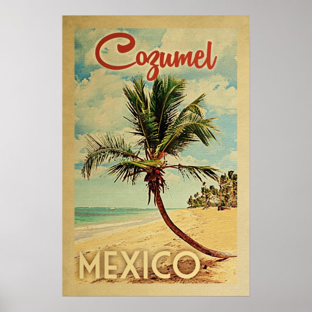 Póster Viaje de cosecha de palmeras de Cozumel (Frente)
