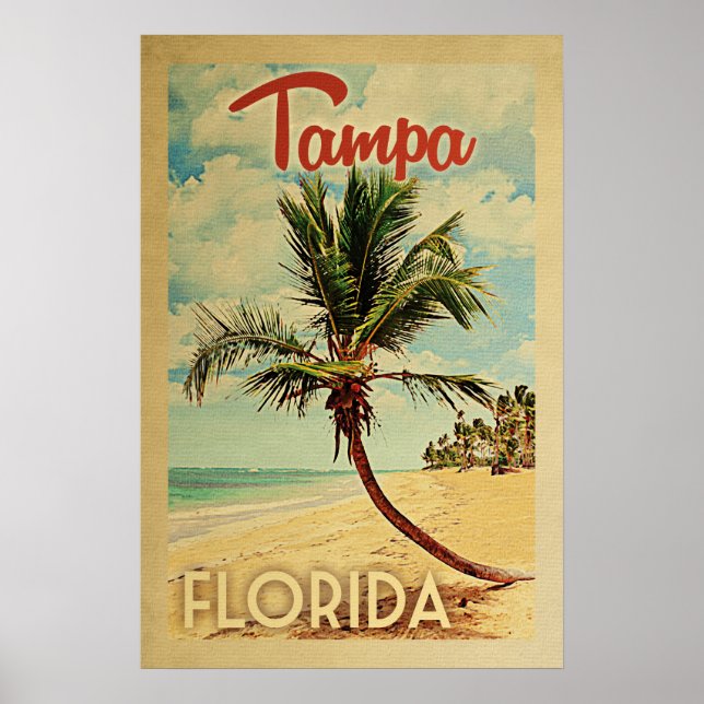 Póster Viaje de cosecha de palmeras de Tampa (Frente)