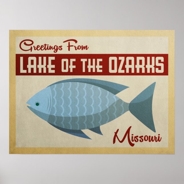 Póster Viaje de cosecha de peces de Ozarks (Frente)