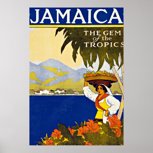 Póster Viaje de cosecha del mar Caribe de Jamaica (Frente)
