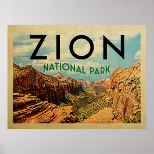 Póster Viaje de cosecha del Parque Nacional Zion