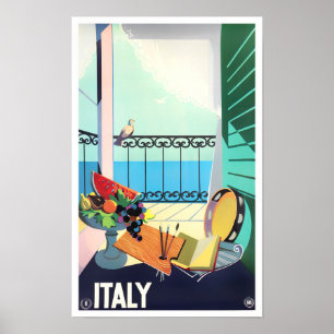 Póster Viaje de cosecha en Italia
