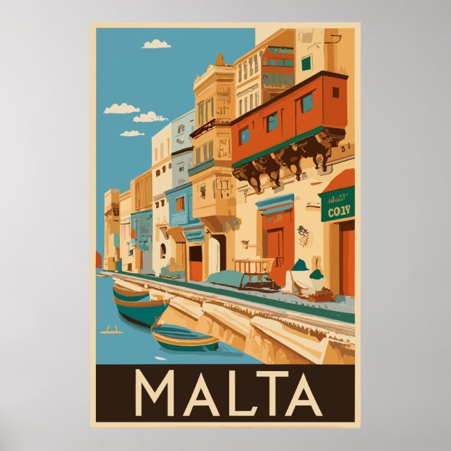 Póster Viaje de cosecha en Malta (Frente)