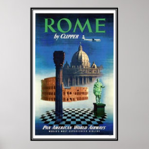 Póster Viaje de cosecha Italia, Roma -
