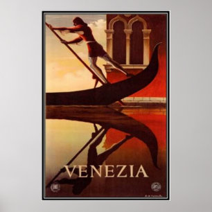 Póster Viaje de cosecha Italia, Venecia -