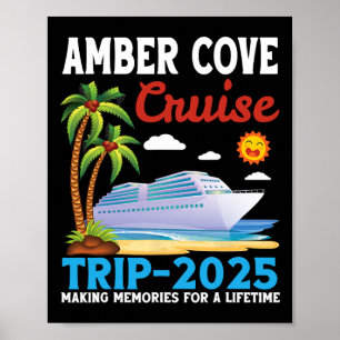 Póster Viaje de crucero a Amber Cove 2025 Creando recuerd