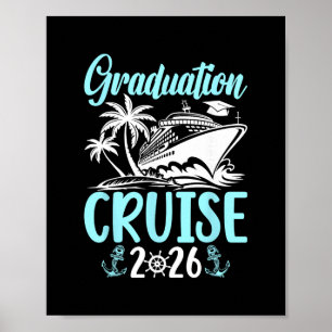 Póster Viaje de crucero de graduación Vacaciones 2026 Gra