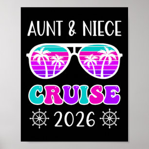 Póster Viaje de crucero de tía y sobrina 2026 Vacaciones