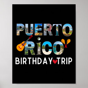 Póster Viaje de cumpleaños a Puerto Rico Vacaciones