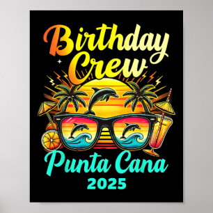 Póster Viaje de cumpleaños a Punta Cana 2025 Grupo de Vac